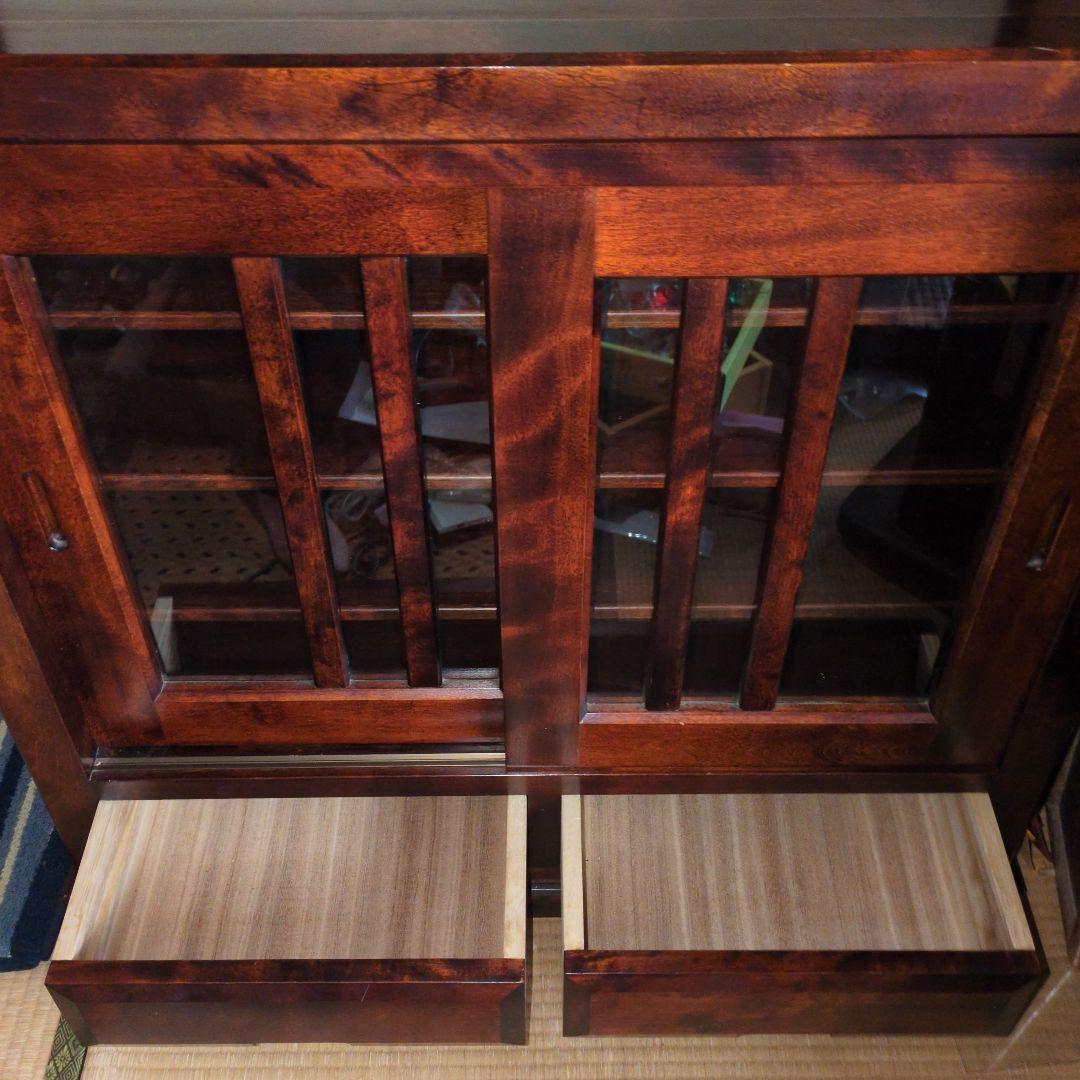 民芸調レトロ　収納棚無垢