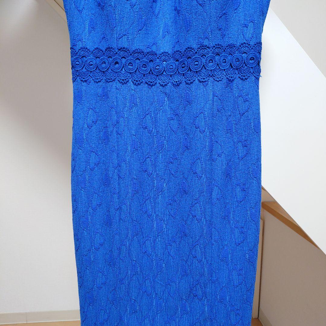 9号 M ヴァネッサハート マーメイド スクエア ワンピース ドレス ブルー