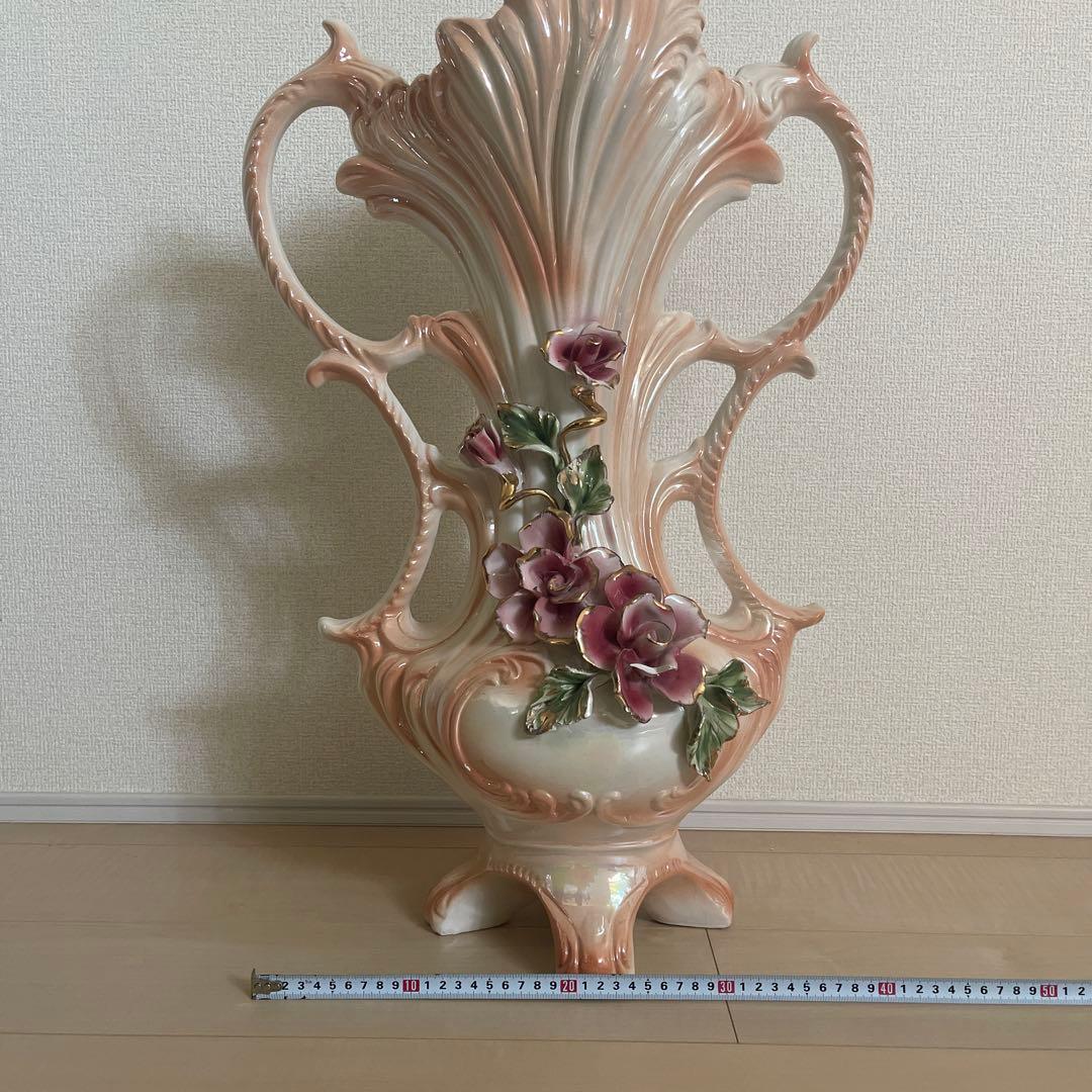 希少　高さ約70cm イタリア製 花瓶　陶器製　陶花　インテリア　置物