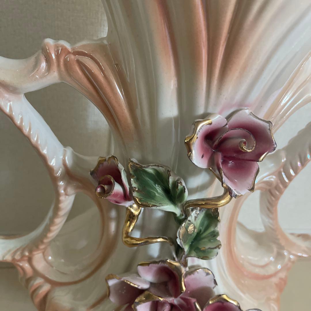 希少　高さ約70cm イタリア製 花瓶　陶器製　陶花　インテリア　置物