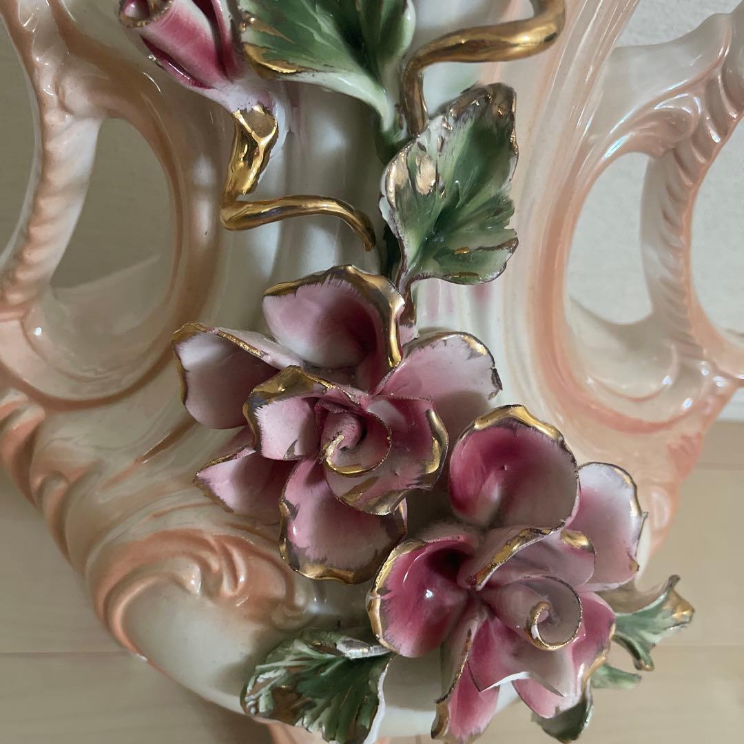 希少　高さ約70cm イタリア製 花瓶　陶器製　陶花　インテリア　置物