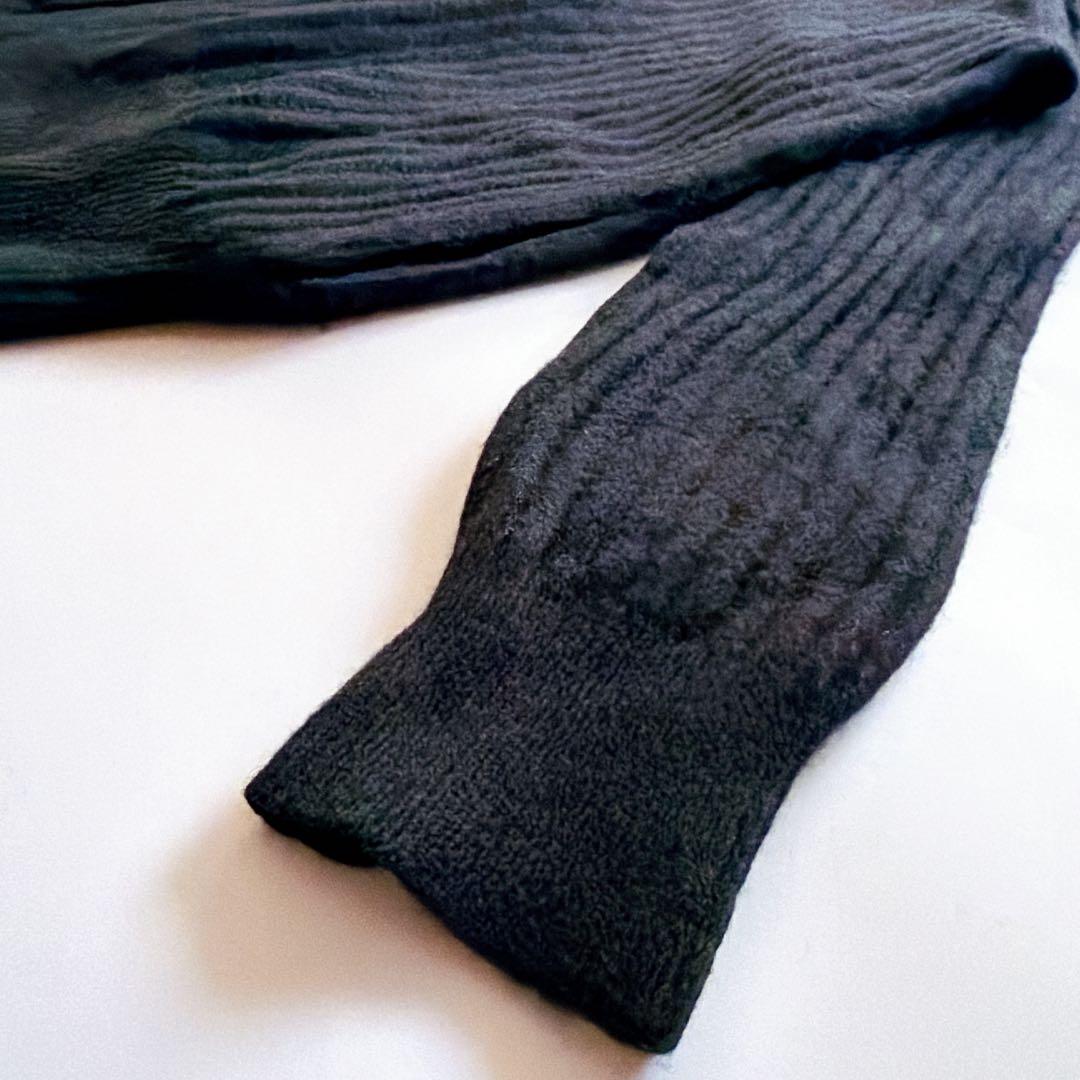 カシミヤ混✨️ポールスミスコレクション ウールドライバーズニット ブラック XL