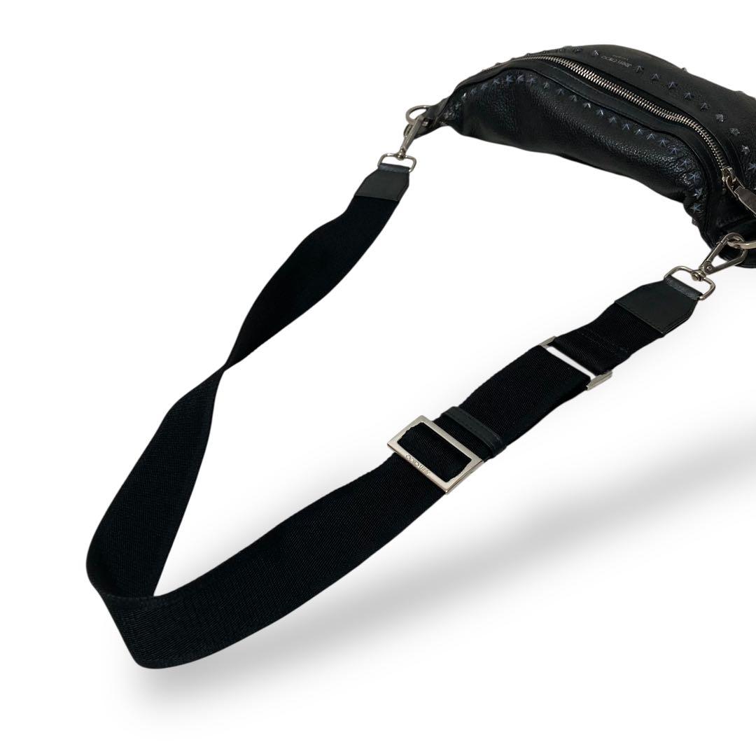 【未使用級】ジミーチュウ　スタースタッズ クロスボディバッグ　ショルダーバッグ黒