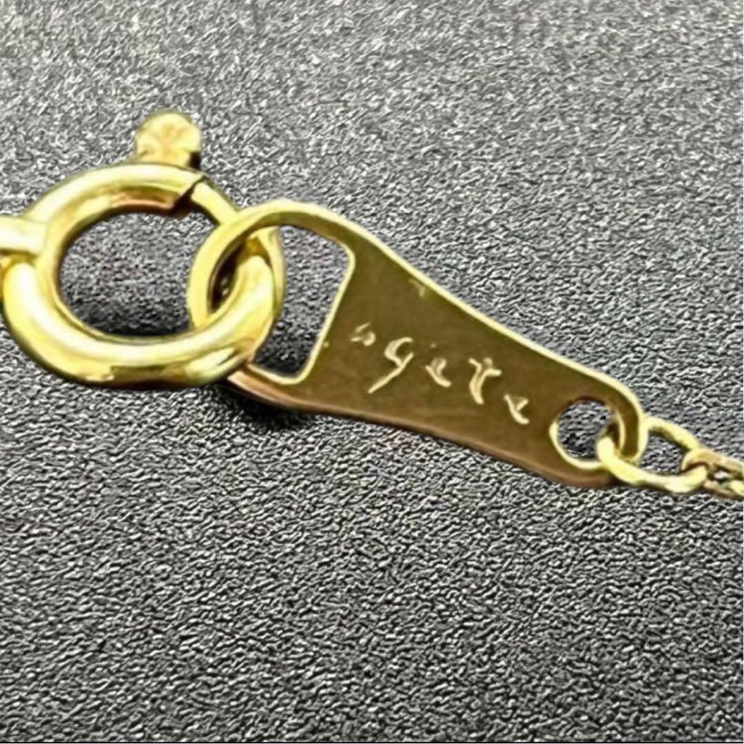 agete K18 ダイヤ ネックレス 0.02ct キューブ 18金