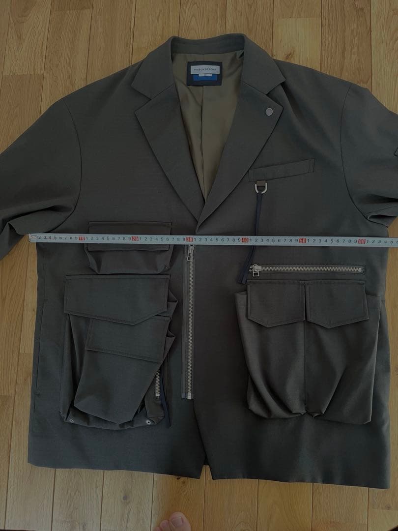 か*の様 プライムオーバーフロントジップミリタリーツイルテーラードジャケット