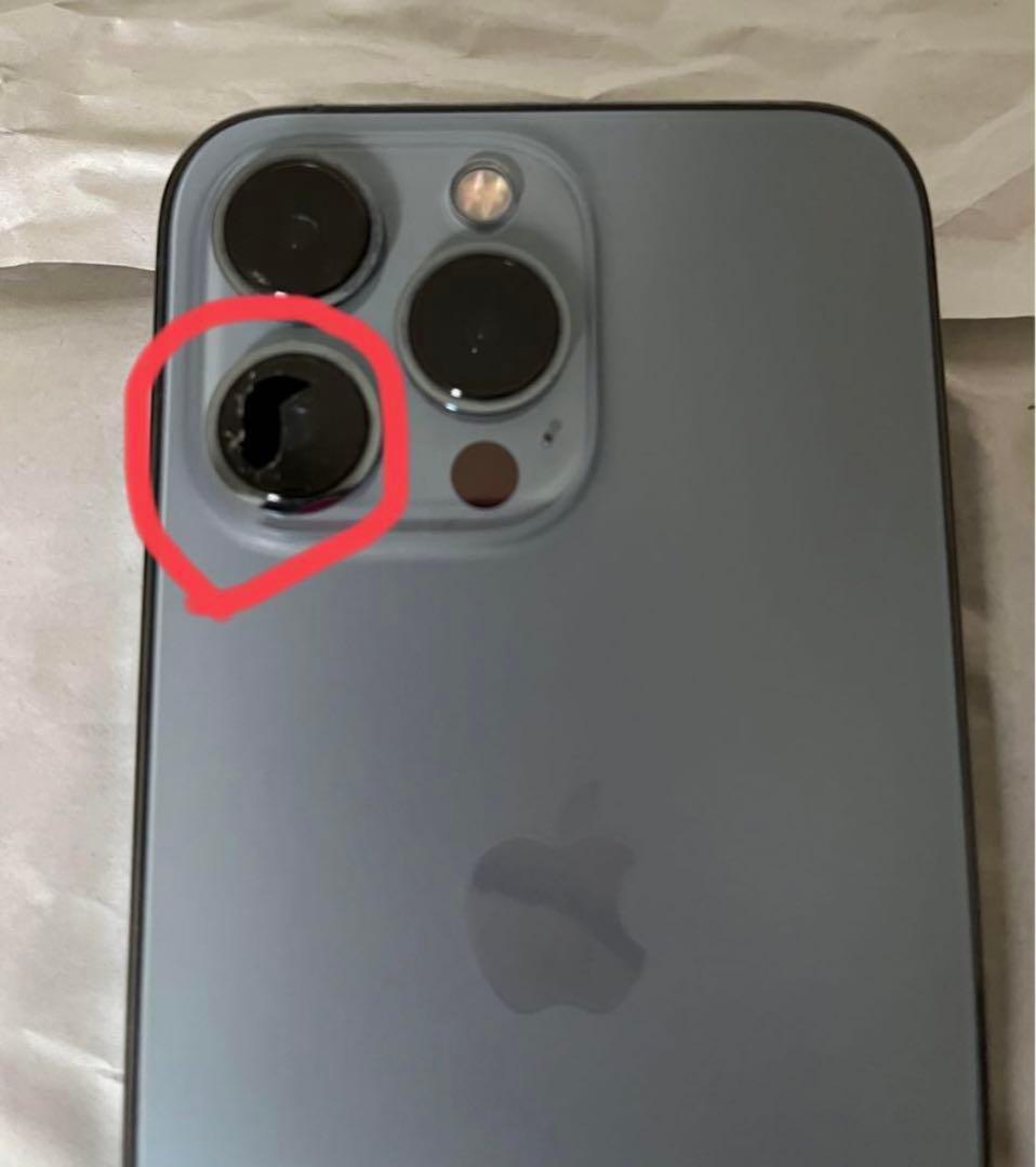 iPhone13 pro 256GB シエラブルー　レンズ割れ　SIMフリー