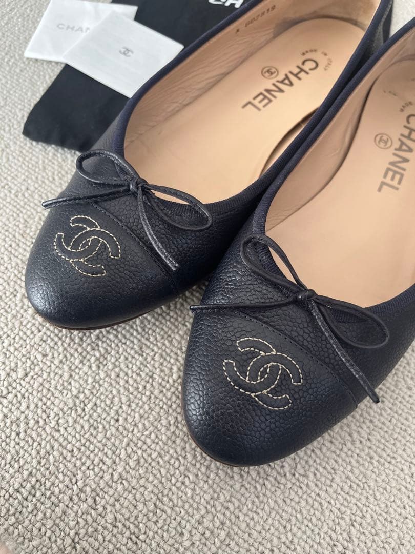 【CHANEL】バレリーナパンプス　24cm