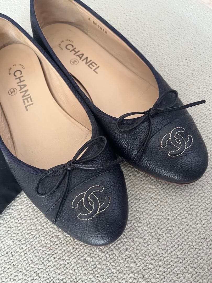 【CHANEL】バレリーナパンプス　24cm