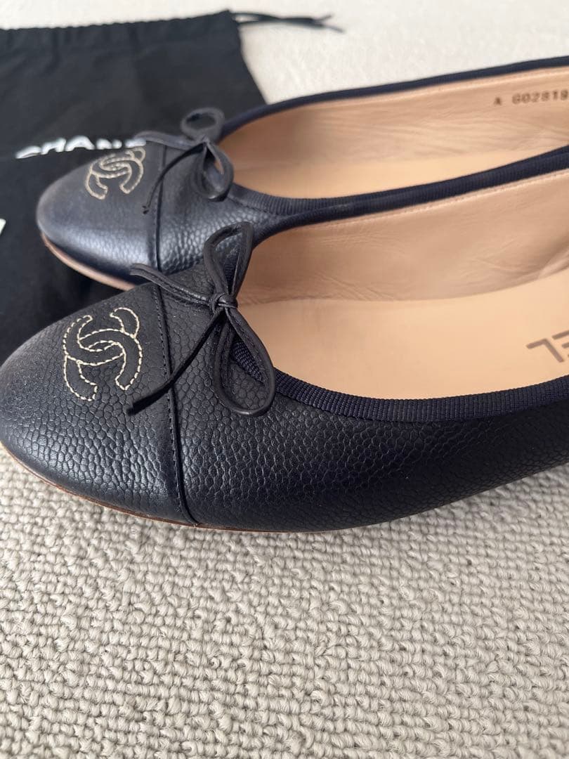 【CHANEL】バレリーナパンプス　24cm