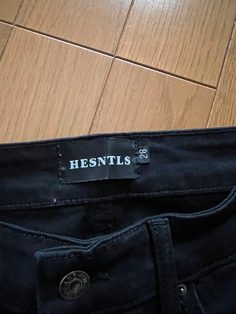 hesntls スリムフィットデニム ブラック 黒 28