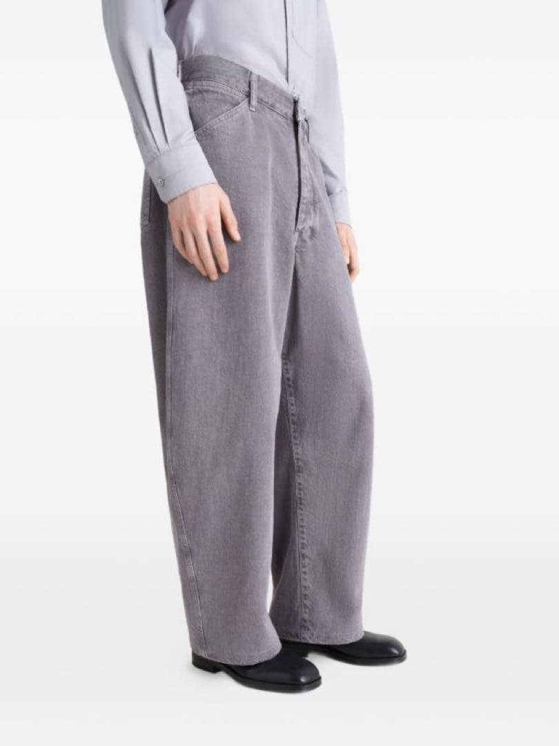 s*a様 名作 LEMAIRE スクエアトゥ ダービー 42 黒 バッファローレ