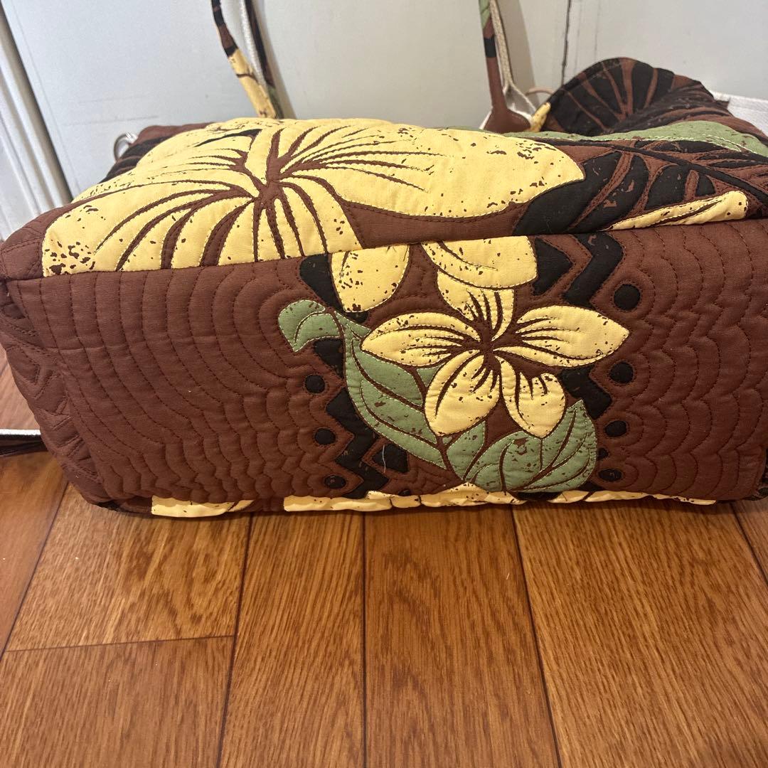 ハワイアン　ミシンキルト　大きい トートバッグ