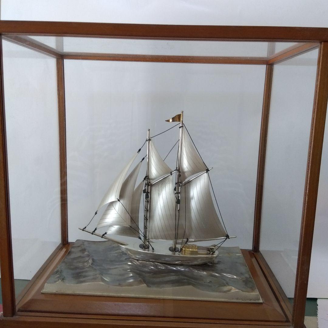 暫くの間値下げ!!シルバー製　ヨット　置物