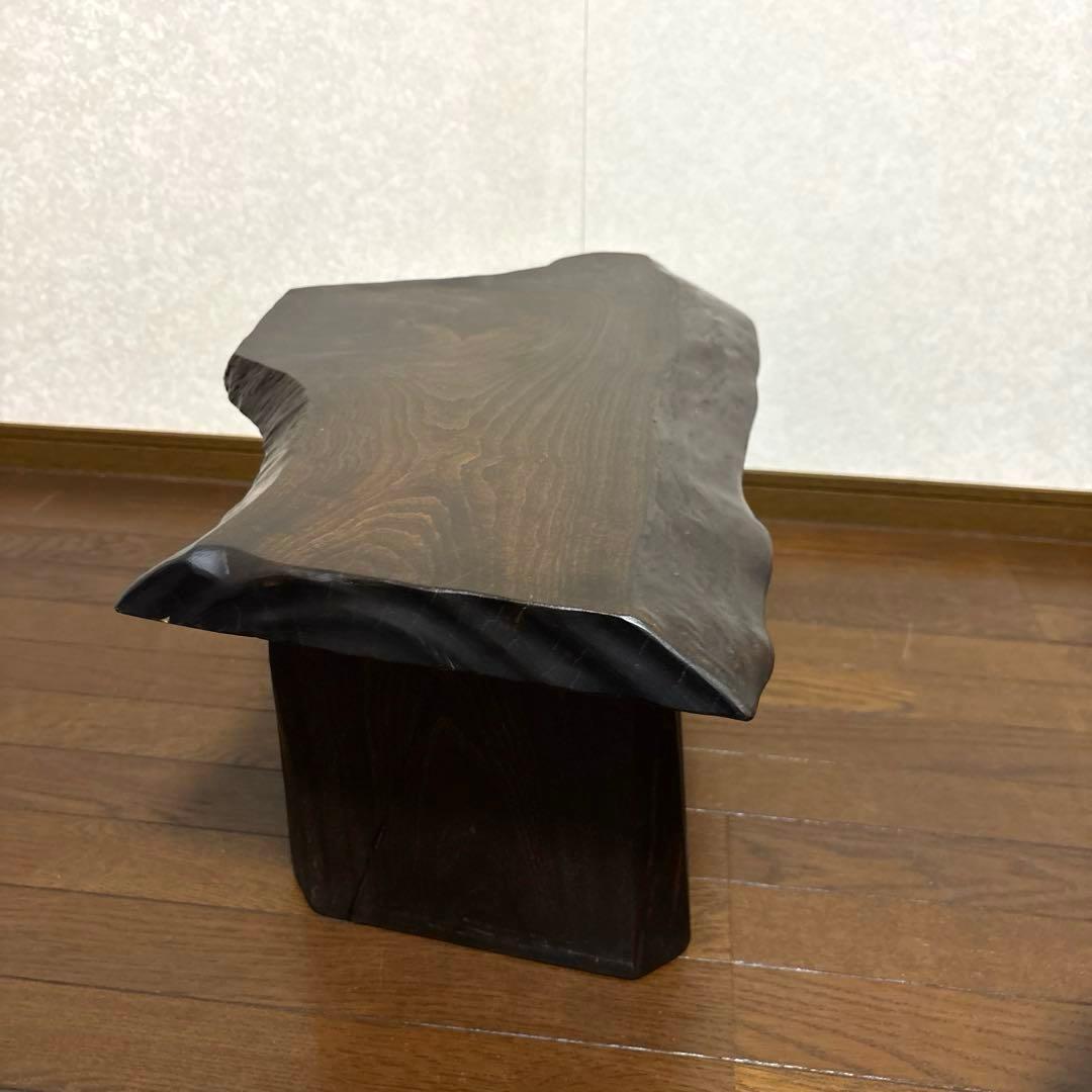 【美品】一枚板 サイドテーブル スツール 用途多数