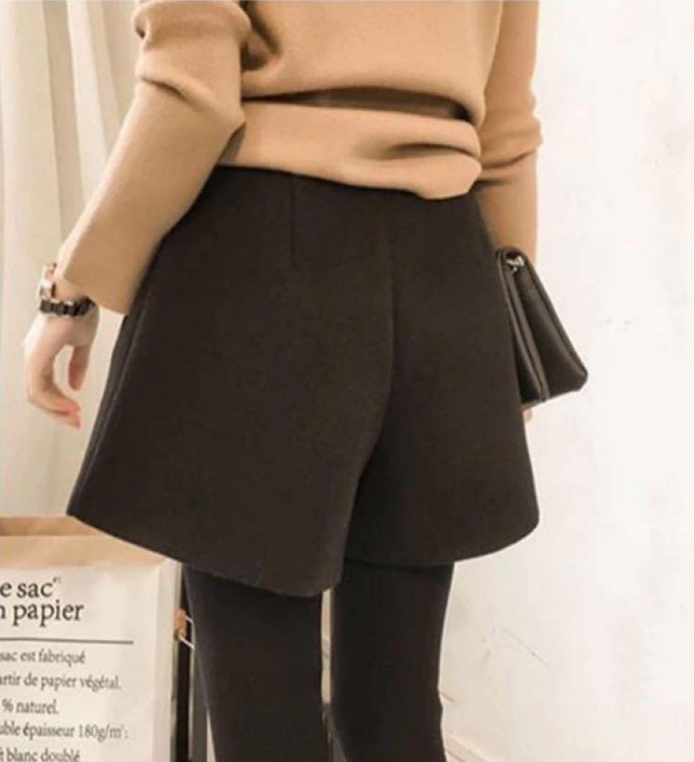 秋冬シンプルミニキュロット❤️デート女子会お出かけに最適