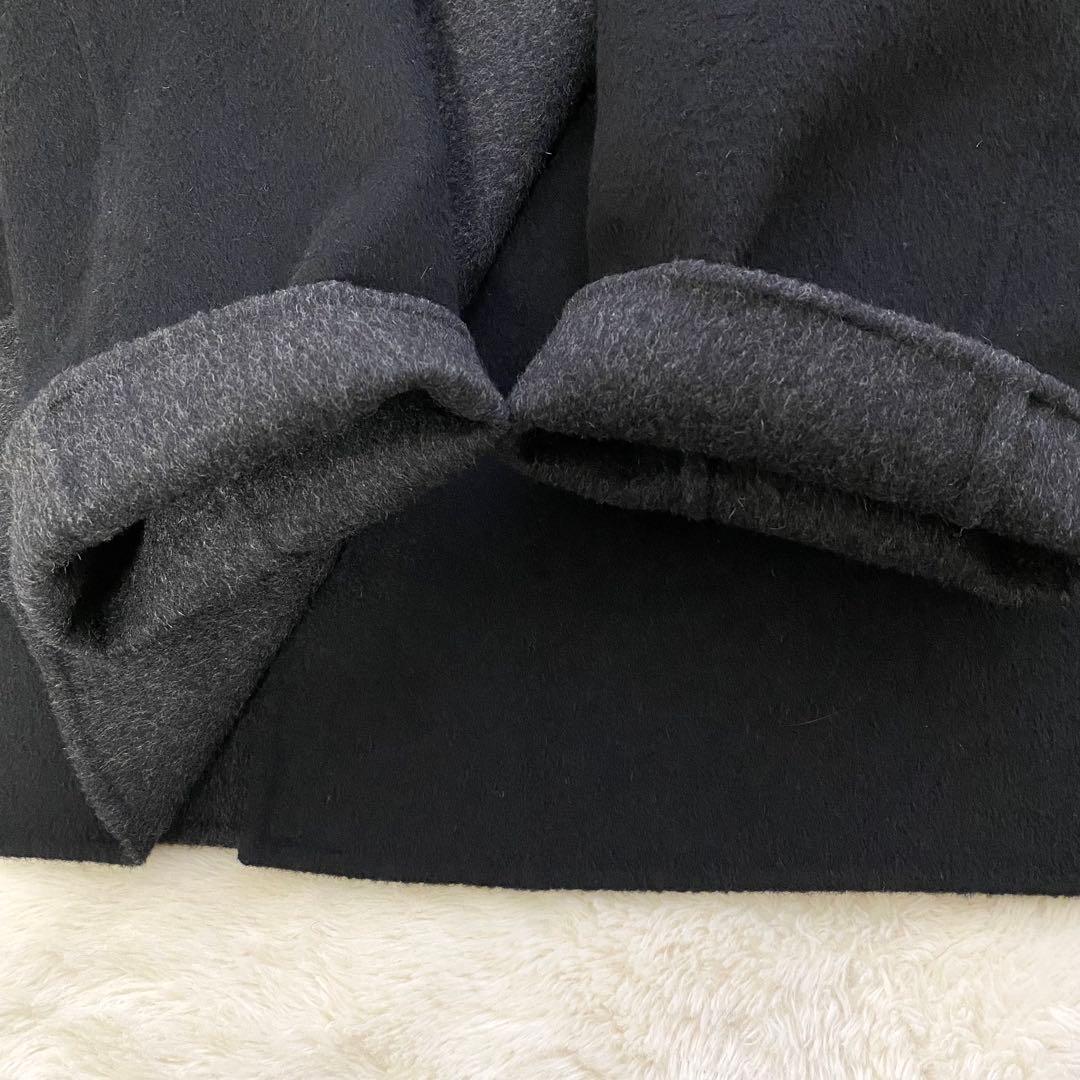 23区 ソフトリバーフーテッドコート　38 ブラック　黒