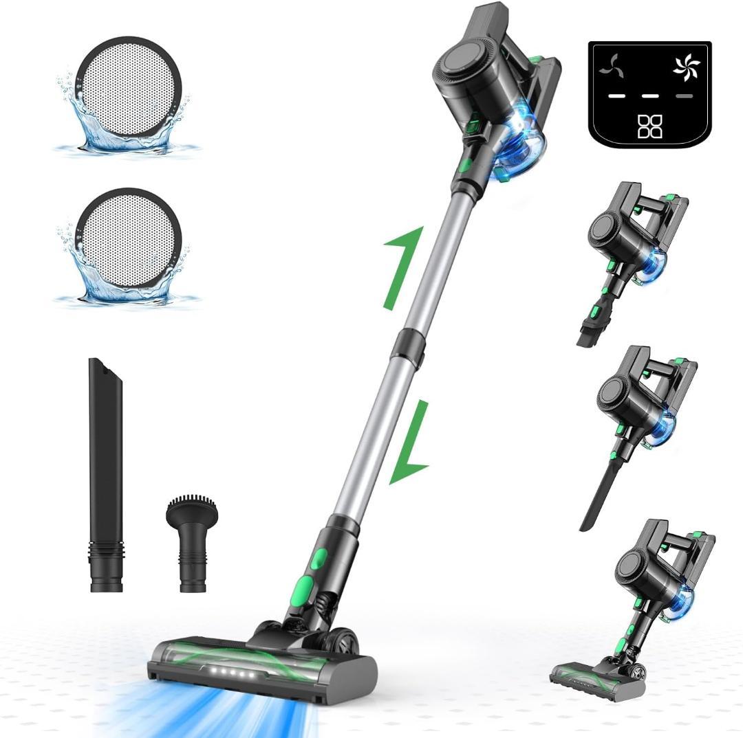 掃除機 コードレス V9遠心分離サイクロン コードレス掃除機 42KPa強力吸引