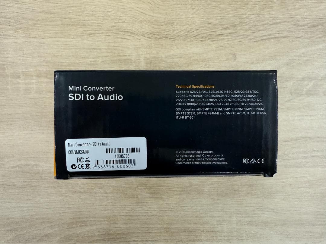 Blackmagic Design SDI to Audio コンバーター