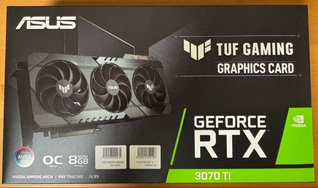 グラフィックボード・グラボ・ビデオカード ASUS TUF GAMING RTX3070ti OC 8GB