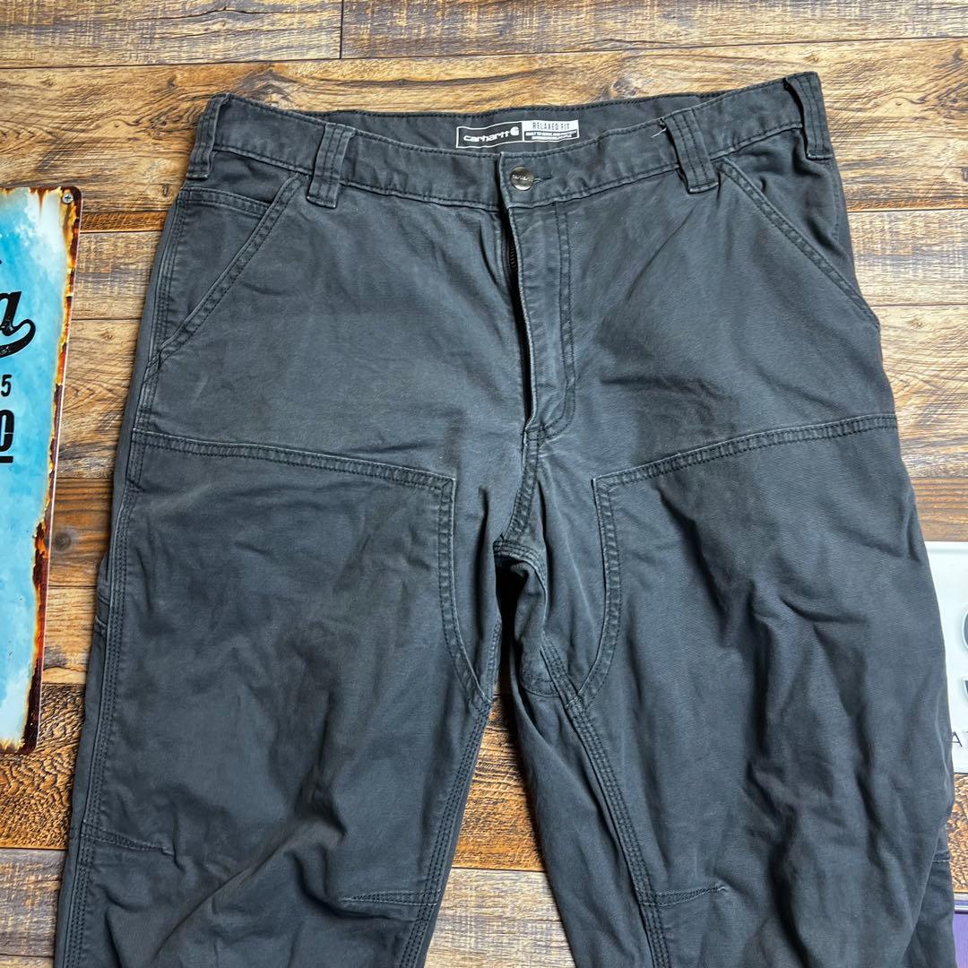 ち*助様 Carhartt ダブルニー ワークパンツ W34 グレー