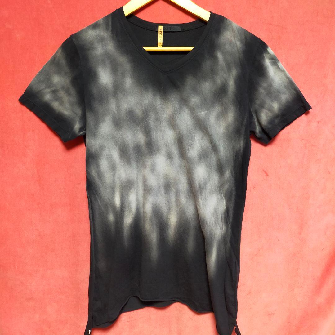 KMRii Black Shadow VネックTシャツ 変形デザイン