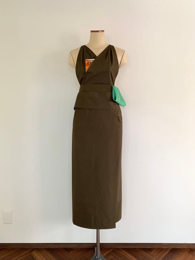 茶道稽古着　二部式　ダークブラウン　cotton混合