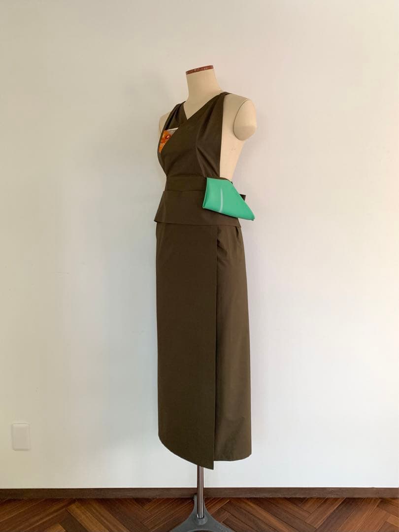 茶道稽古着　二部式　ダークブラウン　cotton混合