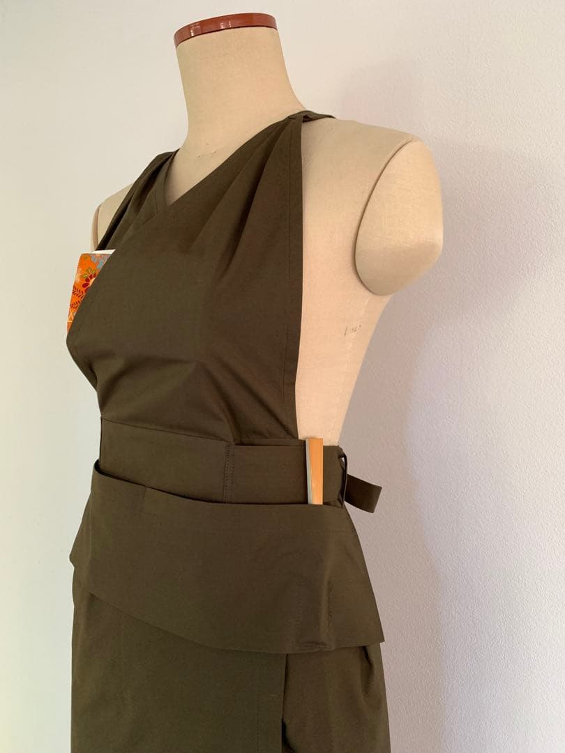 茶道稽古着　二部式　ダークブラウン　cotton混合