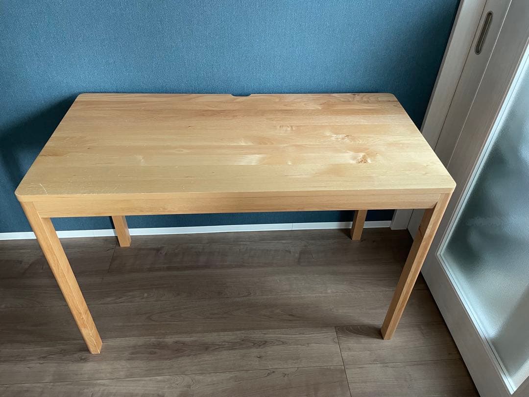 堀田木工☆天然木　軽量デスク　作業台　机　木製デスク 事務机　在宅　学習机