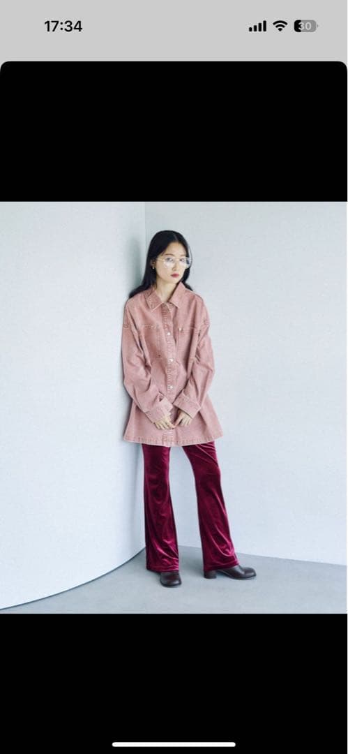 フリンジパッチ/レプシィム /BIGデニムシャツ/LEPSIM