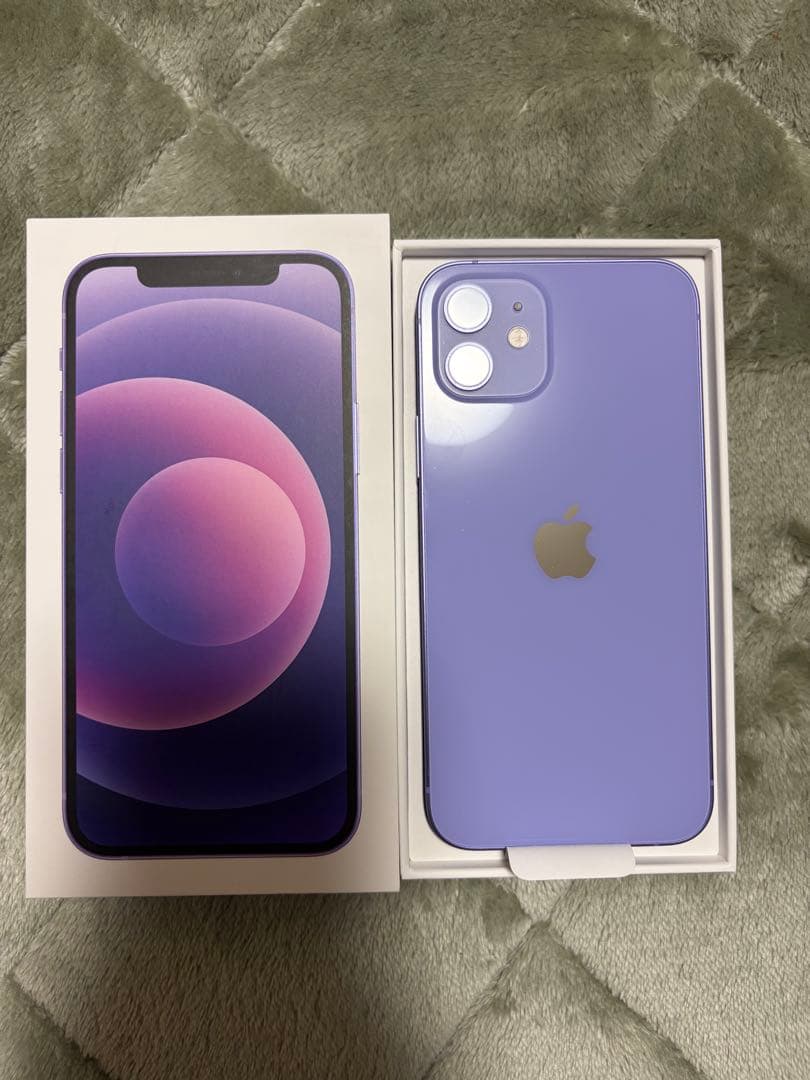 Apple iPhone 12 本体 パープル simフリー 電池容量79%