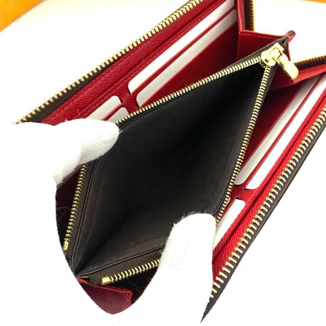 ルイ ヴィトン◎ポルトフォイユ クレマンス ダミエ コクリコ ラウンドファスナー