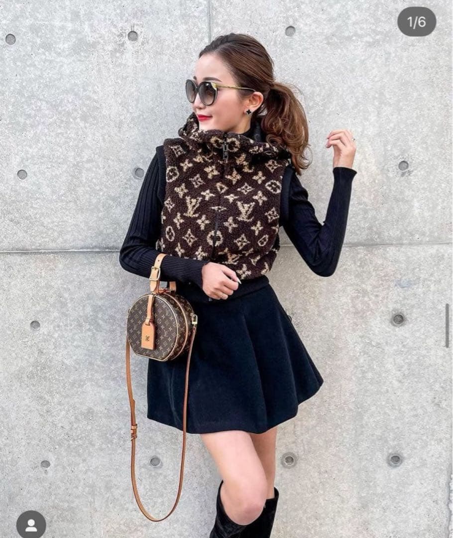 shellerシェリエフレアウールキュロットスカート