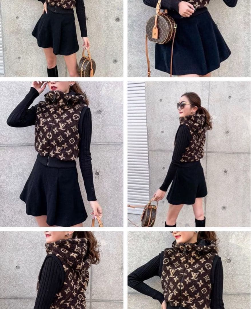 shellerシェリエフレアウールキュロットスカート