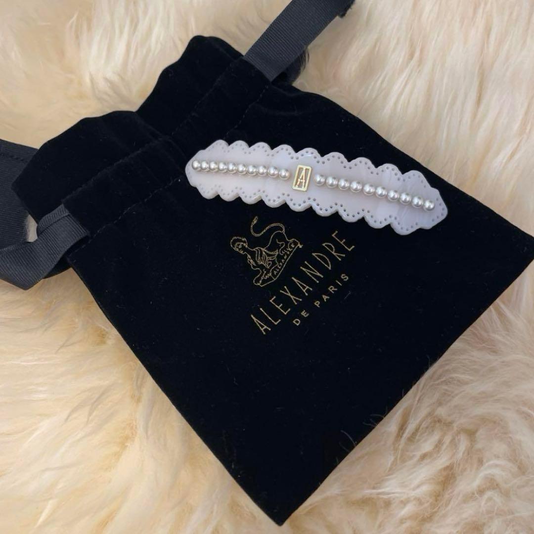 な*止様 ALEXANDRE DE PARIS パールデザイン バレッタ (8