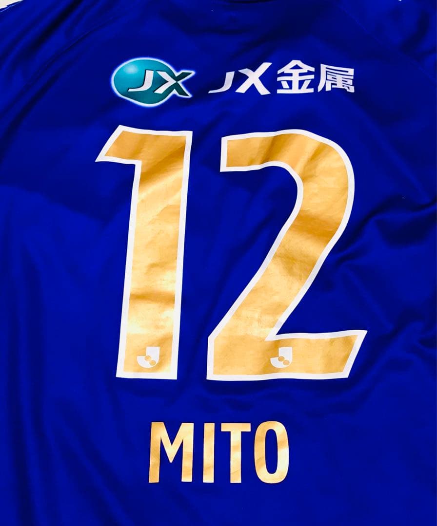 水戸ホーリーホック　ユニフォーム　２XL ゴールド　背番号12 値下げ