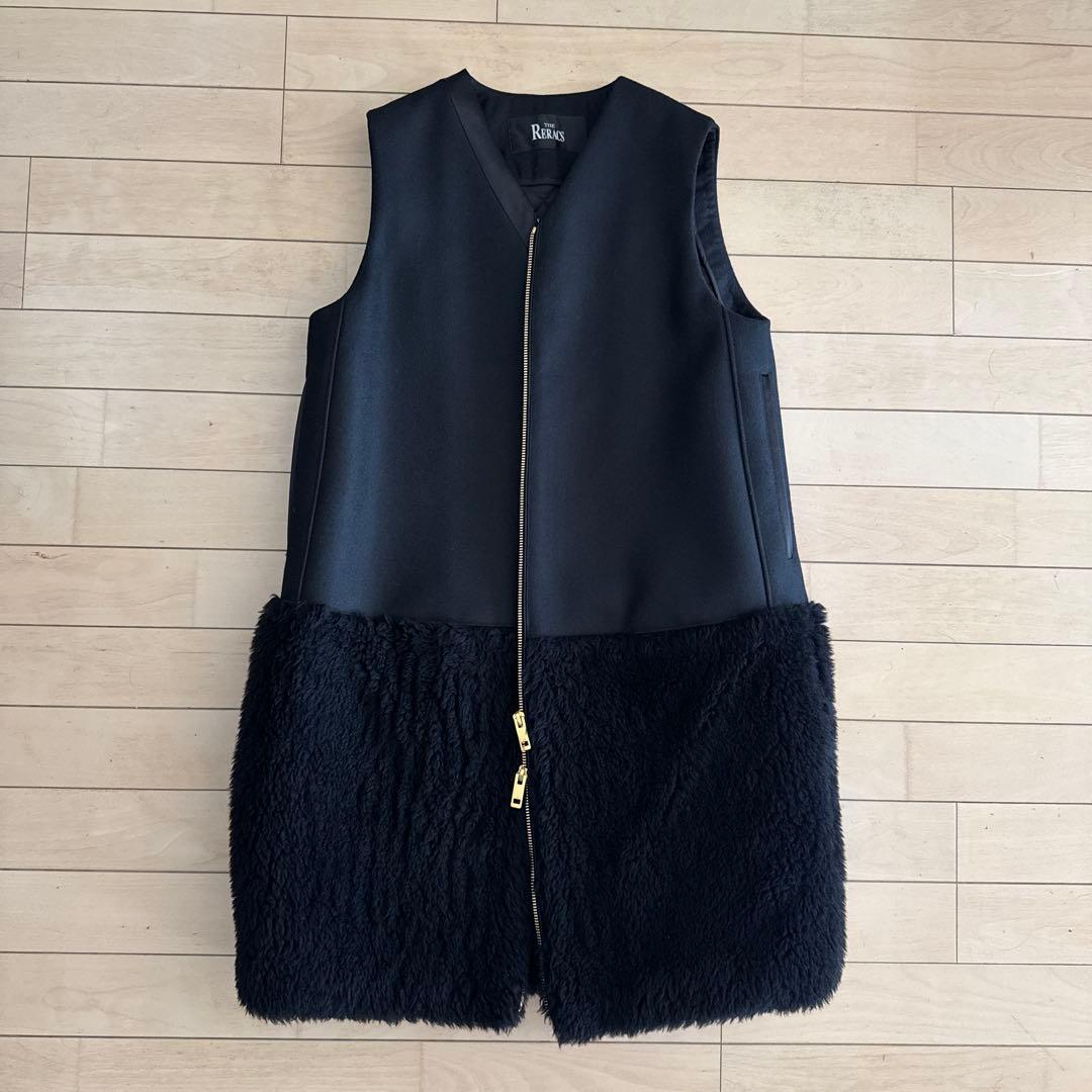 あ様　RERACS リラクスブラック ジレ ノースリーブ