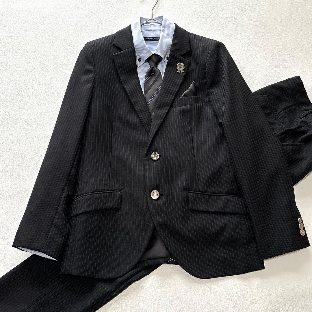 【極美品】ヒロミチ ナカノ 男の子 黒 セットアップ 卒服5点セット 165㎝