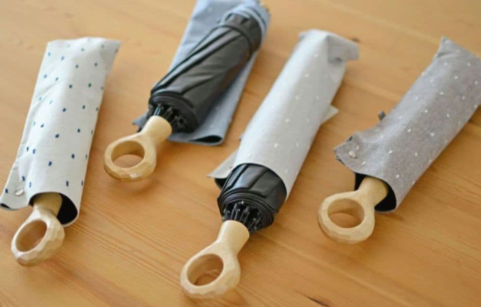 【未使用品】小宮商店　折りたたみ傘　一級遮光　晴雨兼用　刺繍