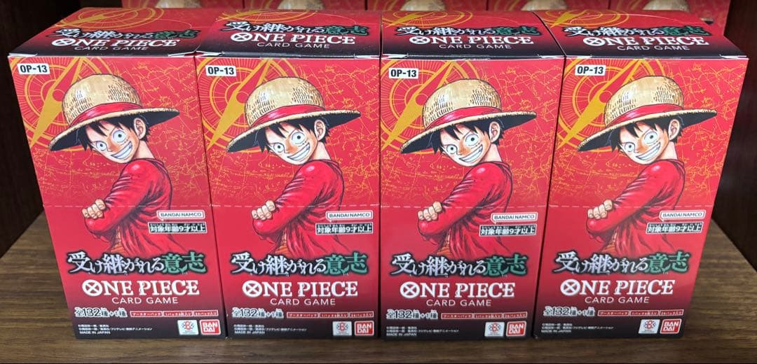 ONE PIECE 受け継がれる意志 4BOX テープカット 封入率一致　未開封