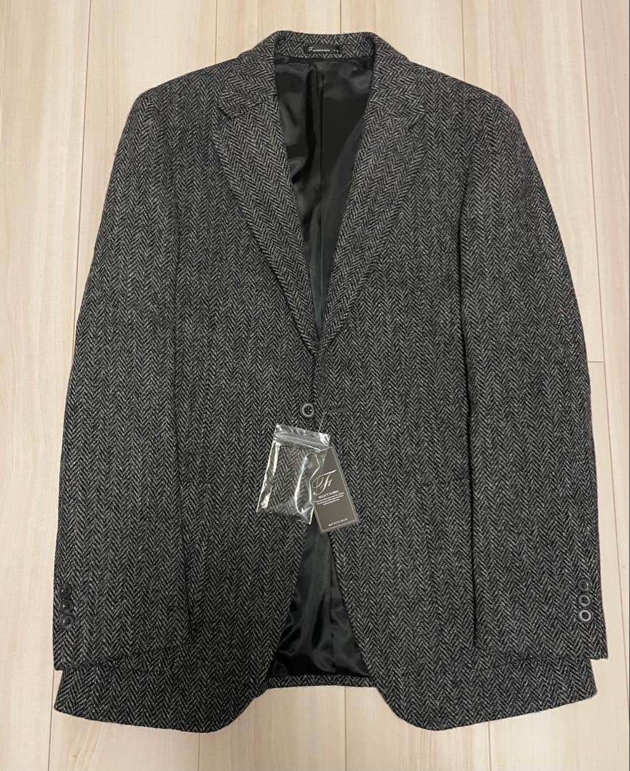 【SALE‼️】ハリスツイード　ヘリンボーン テーラードジャケット　L