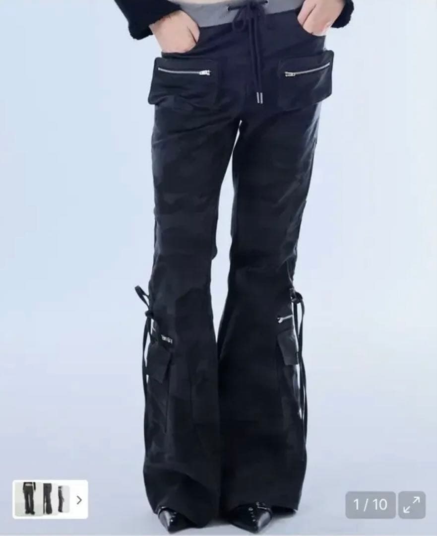 パンツ LUV IS TRUE BOOTSCUT POCKET CARGO PANTS