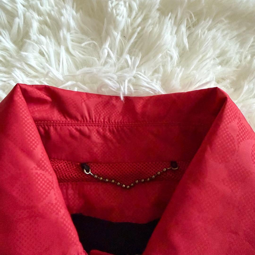 【未使用に近い】コーチ　スカジャン　シグネチャー　バイカラー　赤色　M