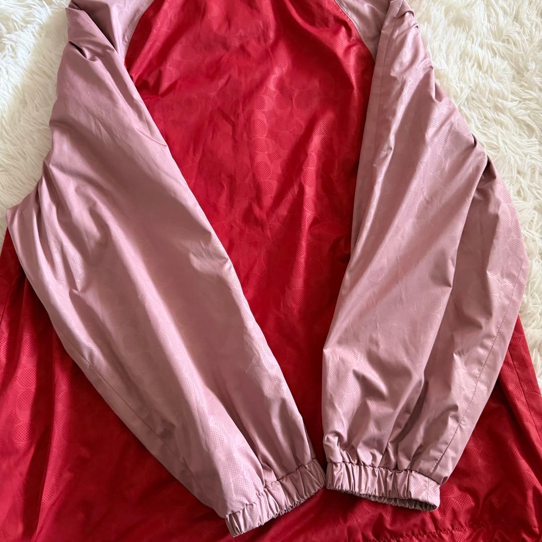 【未使用に近い】コーチ　スカジャン　シグネチャー　バイカラー　赤色　M