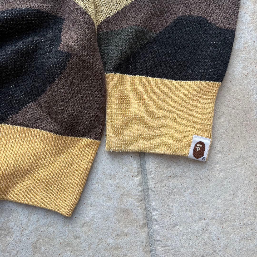 00s a bathing ape CAMO HEAD Knit ニット　迷彩