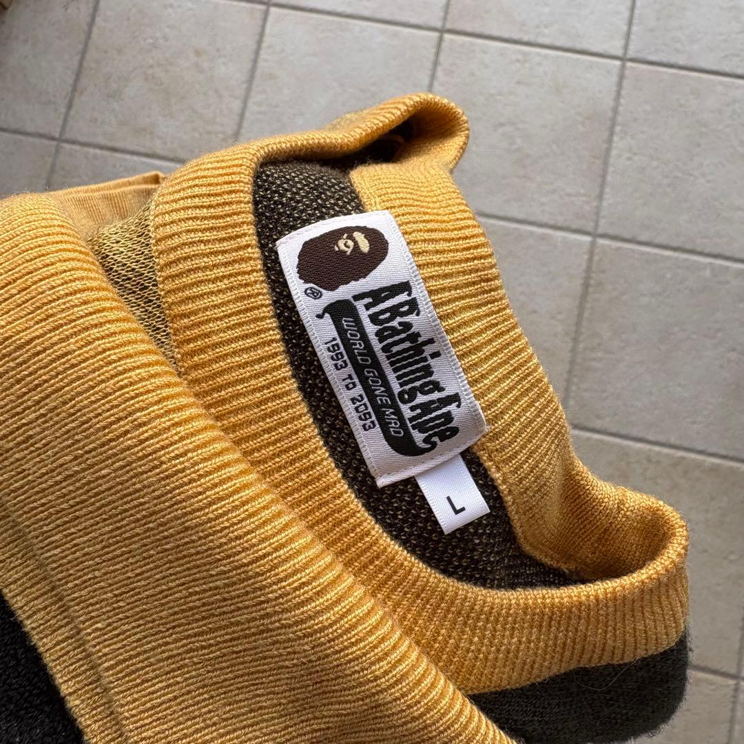 00s a bathing ape CAMO HEAD Knit ニット　迷彩