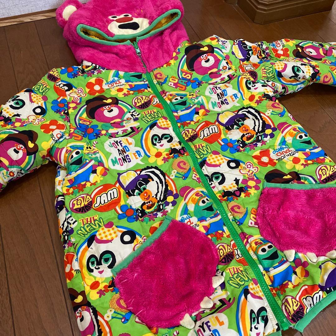 カラフルキャラクター フリースジャケット 160㎝　M リバーシブル