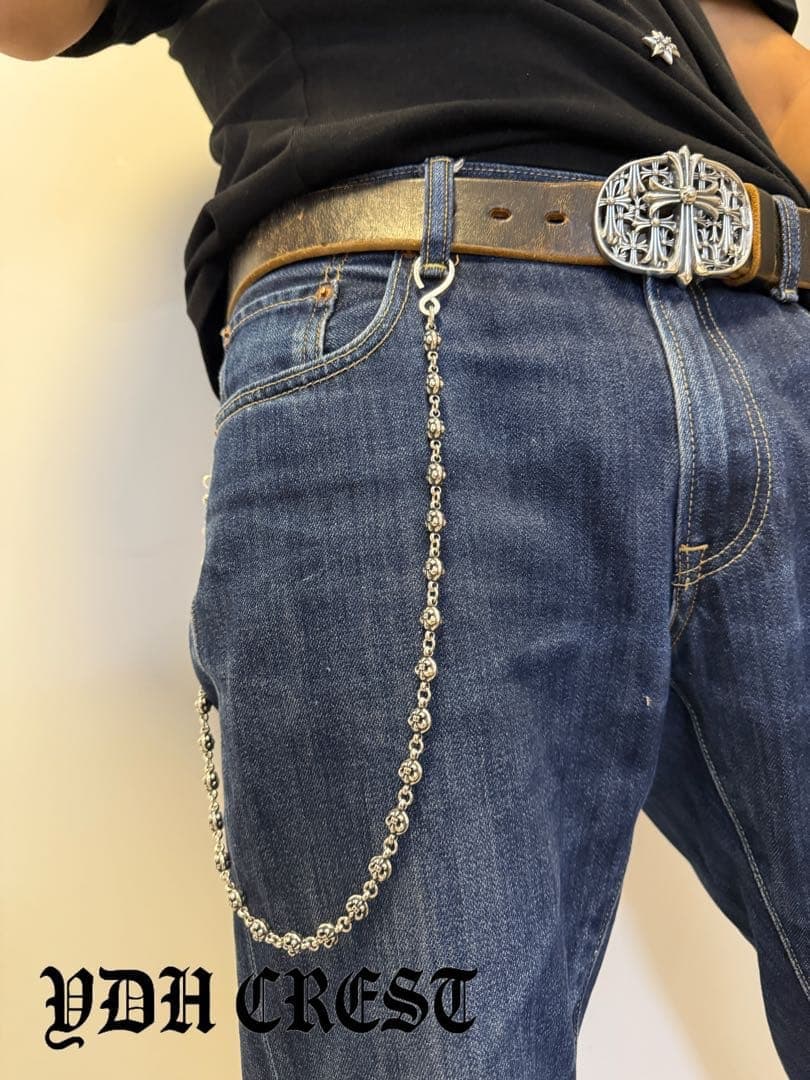 ★XXXCHAN　ウォレットチェーン　バイカー必須ウォレットシルバチ　刻印有り