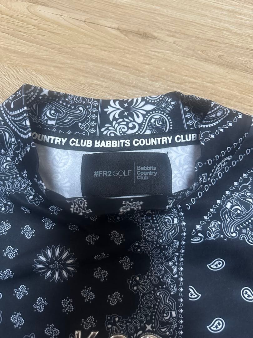 fr2 ゴルフウェア ペイズリー モックネック