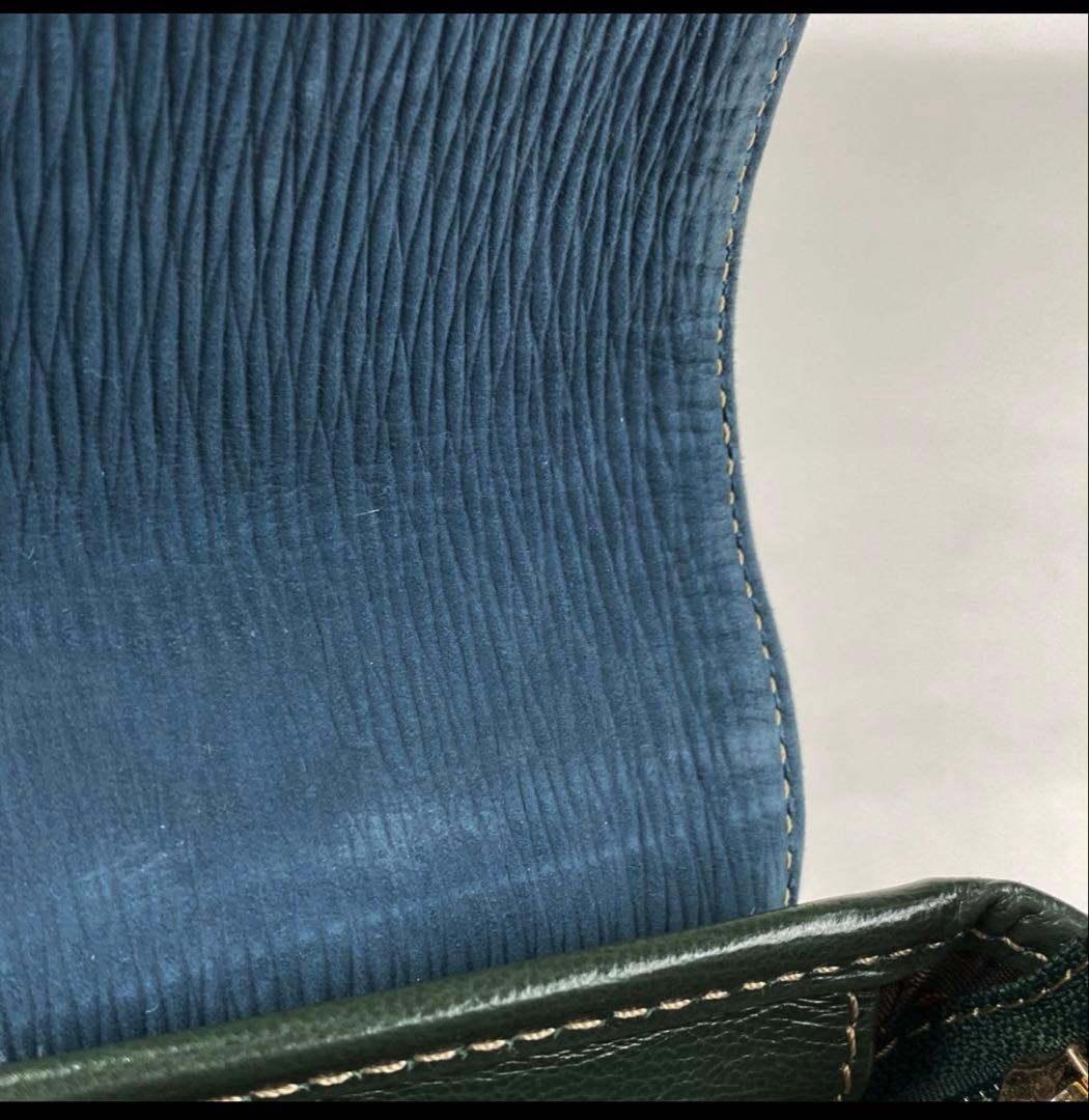 LOEWE ベラスケス クラッチバッグ レザー グリーン【中古】